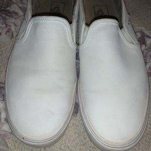 Like new White slip on vans